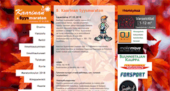Desktop Screenshot of kaarinansyysmaraton.fi