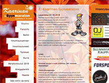 Tablet Screenshot of kaarinansyysmaraton.fi